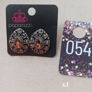 Paparazzi Black and Silver Teardrop Earrings